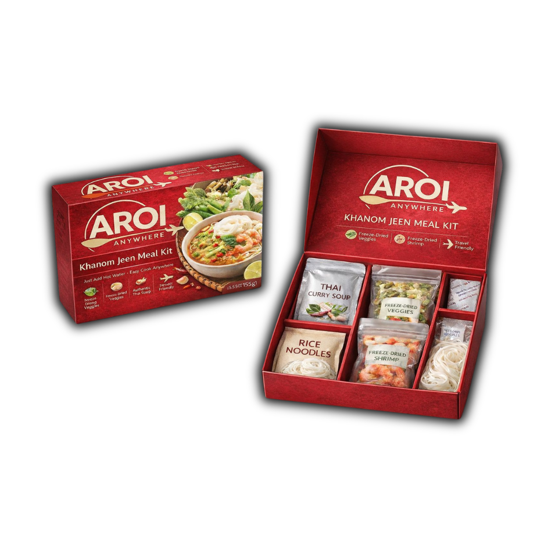 Freeze-Dried Green Curry Shrimp with Rice Noodles