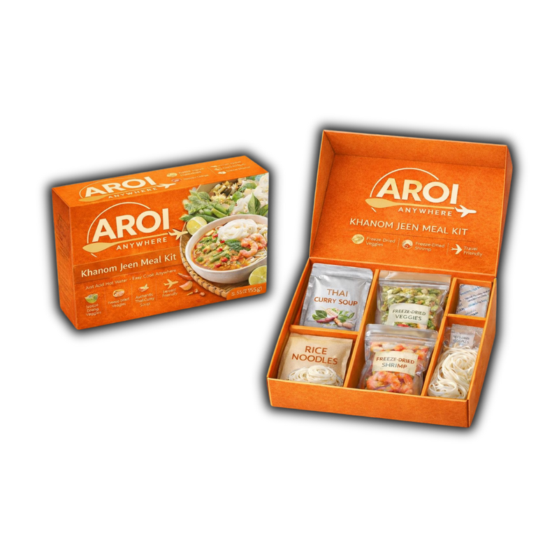Freeze-Dried Green Curry Shrimp with Rice